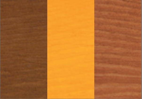 Вид обработанной древесины препаратом с различными красителями